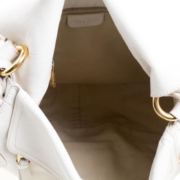 Pre Owned Marc Jacobs Cream Leather Hobo