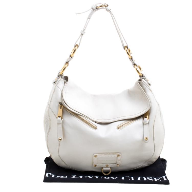 Pre Owned Marc Jacobs Cream Leather Hobo