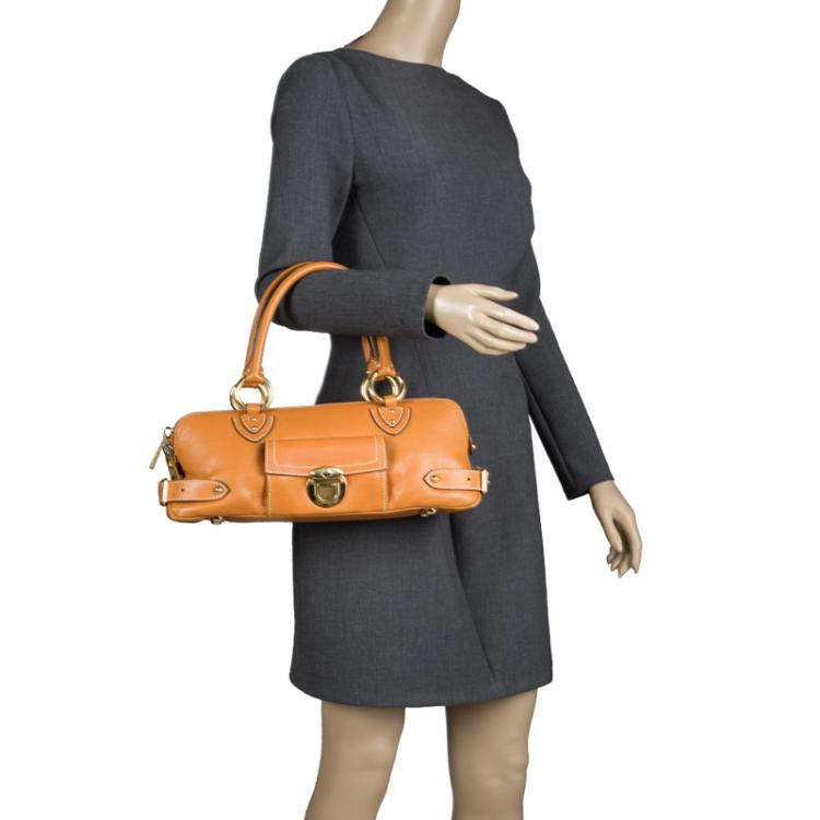 Pre Owned Marc Jacobs Orange Leather Elise Satchel