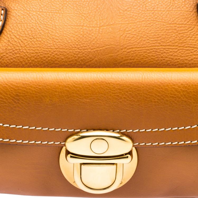 Pre Owned Marc Jacobs Orange Leather Elise Satchel