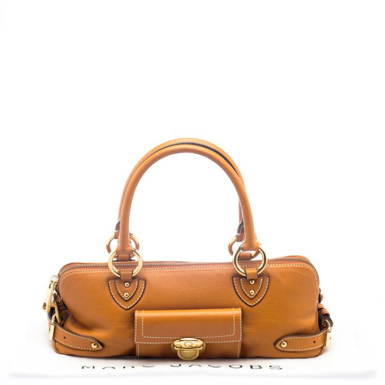 Pre Owned Marc Jacobs Orange Leather Elise Satchel