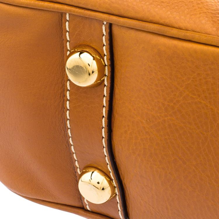 Pre Owned Marc Jacobs Orange Leather Elise Satchel