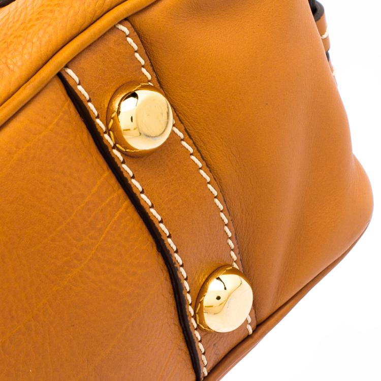 Pre Owned Marc Jacobs Orange Leather Elise Satchel