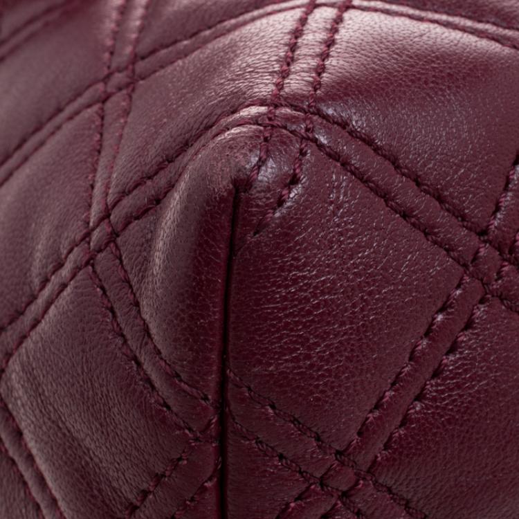 مملوكة مسبقًا Marc Jacobs Burgundy Quilted Leather Baroque Shoulder Bag