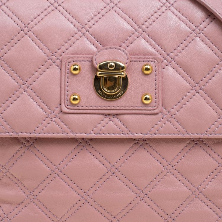 Pre Owned Marc Jacobs Pink Quilted Leather Shoulder Bag