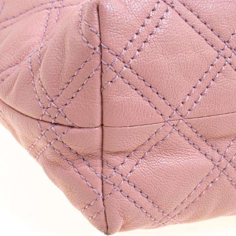 Pre Owned Marc Jacobs Pink Quilted Leather Shoulder Bag