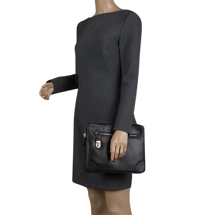 Pre Owned Marc Jacobs Black Leather Clutch