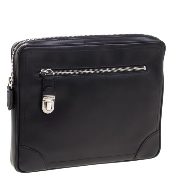 Pre Owned Marc Jacobs Black Leather Clutch