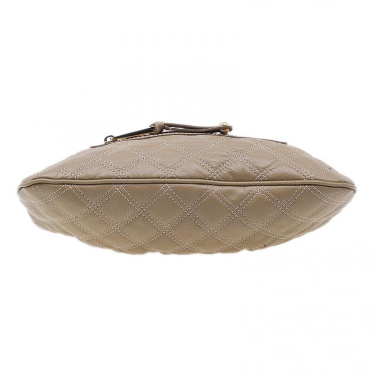 Pre Owned Marc Jacobs Nude Quilted Leather Little Stam Shoulder Bag