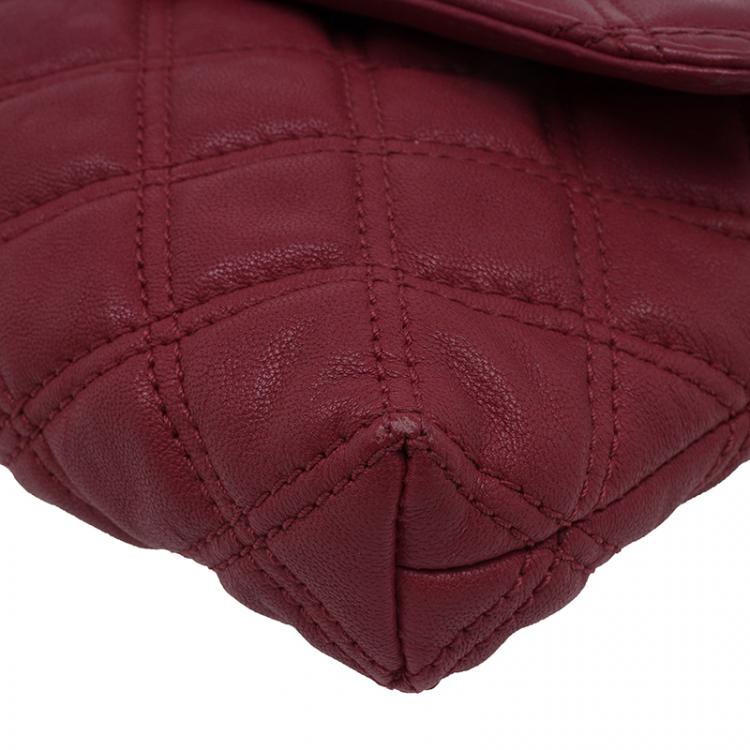 Pre Owned Marc Jacobs Red Quilted Leather Crossbody Bag