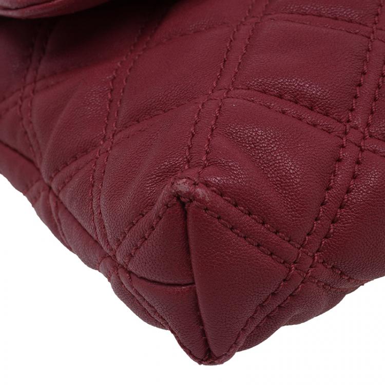 Pre Owned Marc Jacobs Red Quilted Leather Crossbody Bag