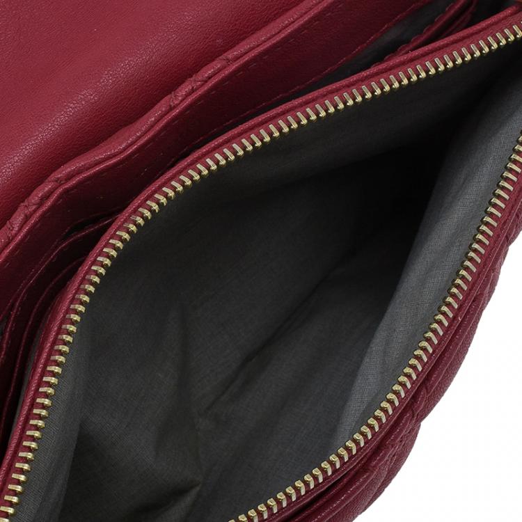 Pre Owned Marc Jacobs Red Quilted Leather Crossbody Bag