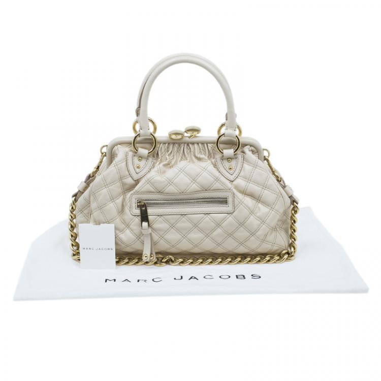 Pre Owned Marc Jacobs Beige Quilted Leather Stam Shoulder Bag