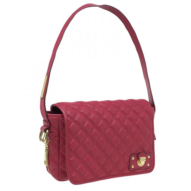 مملوكة مسبقًا Marc Jacobs Red Quilted Leather Shoulder Bag