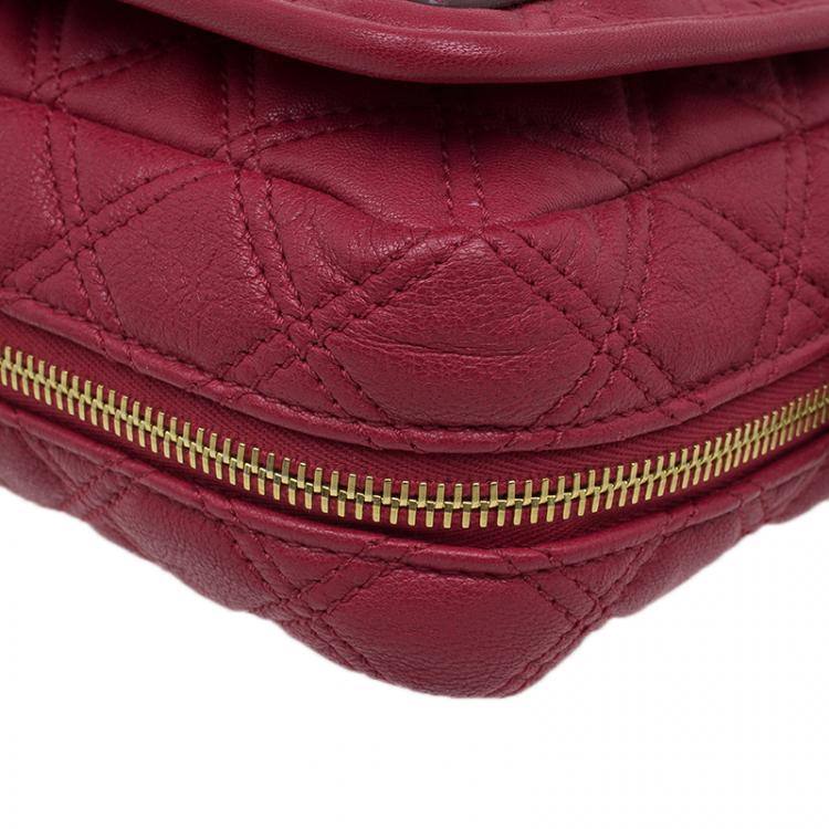 مملوكة مسبقًا Marc Jacobs Red Quilted Leather Shoulder Bag