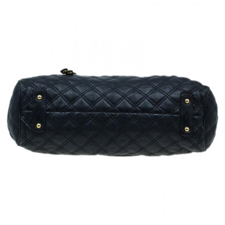 مملوكة مسبقًا Marc Jacobs Black Quilted Leather Stam Shoulder Bag