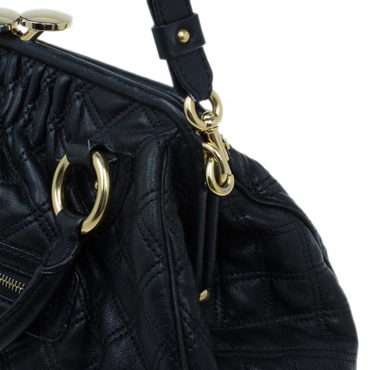مملوكة مسبقًا Marc Jacobs Black Quilted Leather Stam Shoulder Bag