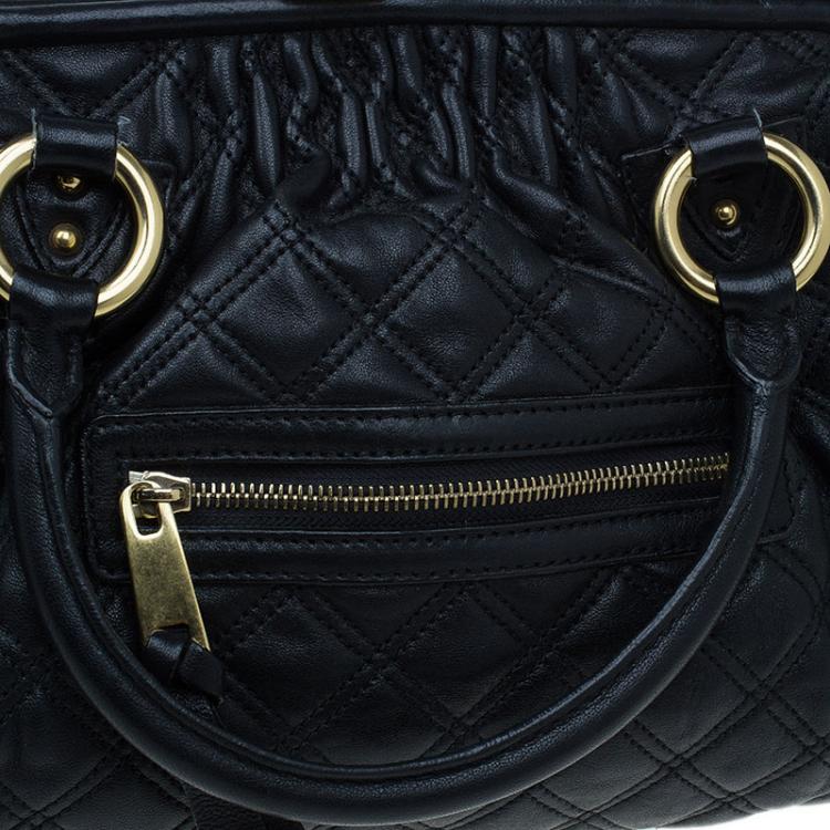 مملوكة مسبقًا Marc Jacobs Black Quilted Leather Stam Shoulder Bag