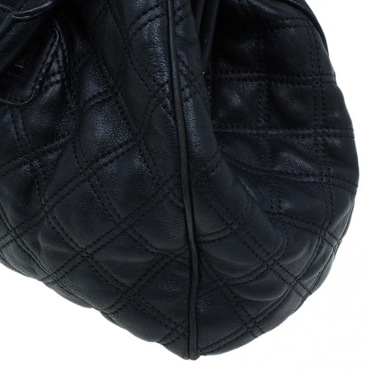 مملوكة مسبقًا Marc Jacobs Black Quilted Leather Stam Shoulder Bag