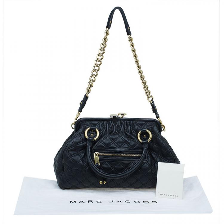 مملوكة مسبقًا Marc Jacobs Black Quilted Leather Stam Shoulder Bag