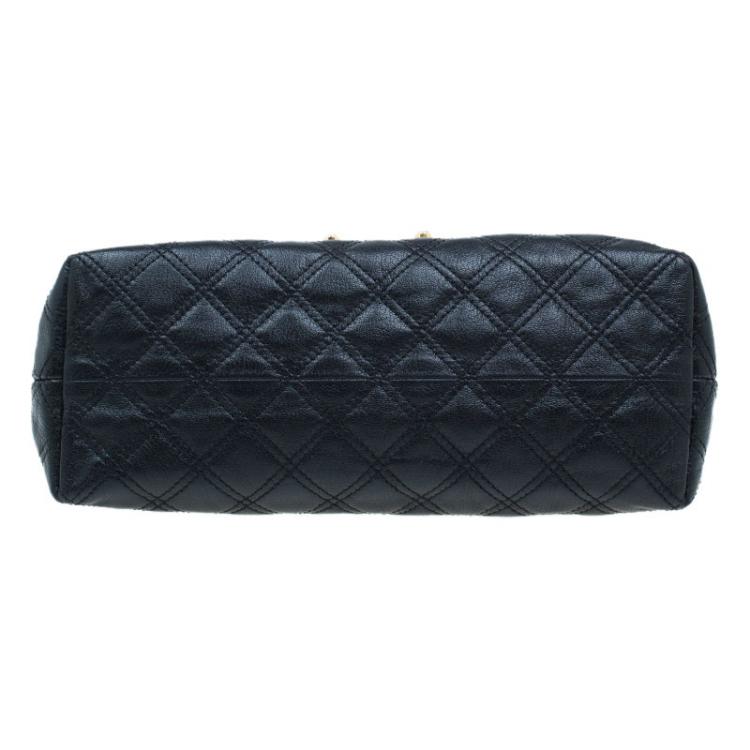 Pre Owned Marc Jacobs Black Quilted Leather XL Baroque Single Shoulder Bag