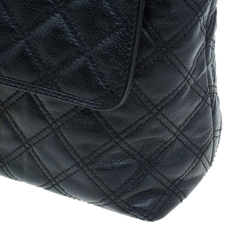 Pre Owned Marc Jacobs Black Quilted Leather XL Baroque Single Shoulder Bag
