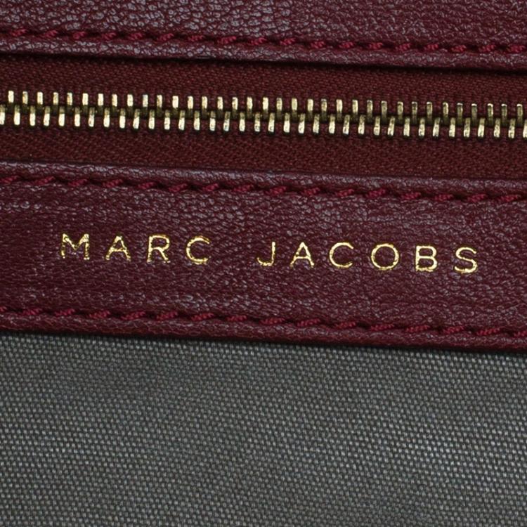 Pre Owned Marc Jacobs Burgundy Leather Rio Paradise Satchel Bag