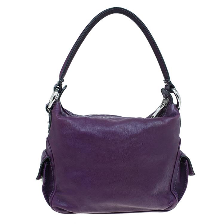 Pre Owned Marc Jacobs Purple Leather Blake Hobo