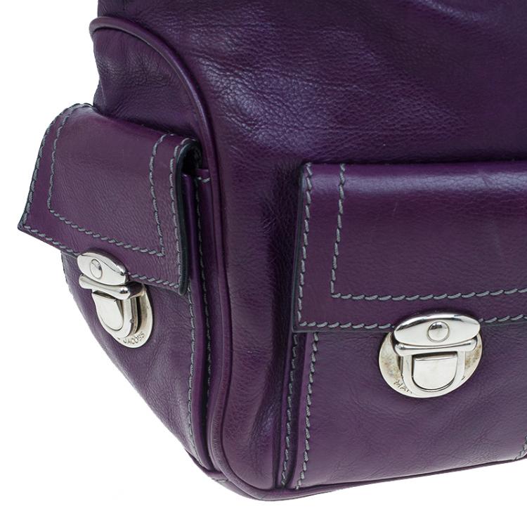 Pre Owned Marc Jacobs Purple Leather Blake Hobo