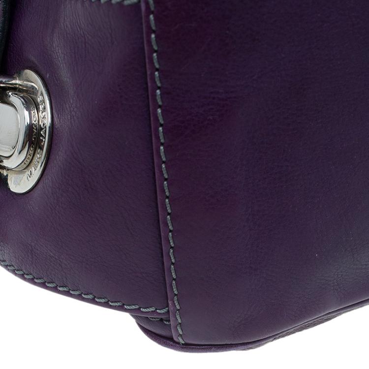 Pre Owned Marc Jacobs Purple Leather Blake Hobo