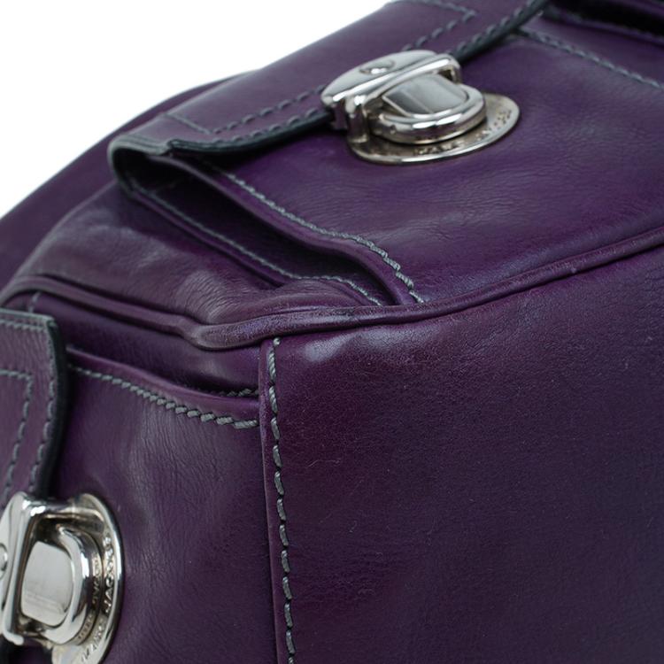 Pre Owned Marc Jacobs Purple Leather Blake Hobo