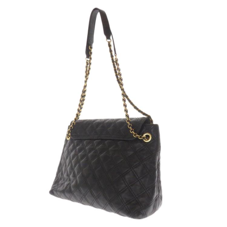 مملوكة مسبقًا Marc Jacobs Black Quilted Leather Large Baroque Shoulder Bag