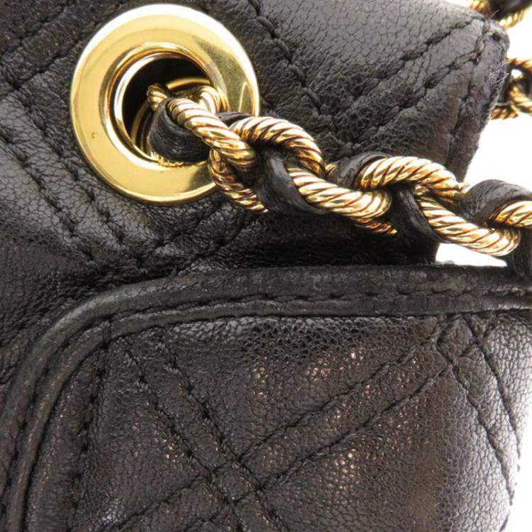 مملوكة مسبقًا Marc Jacobs Black Quilted Leather Large Baroque Shoulder Bag