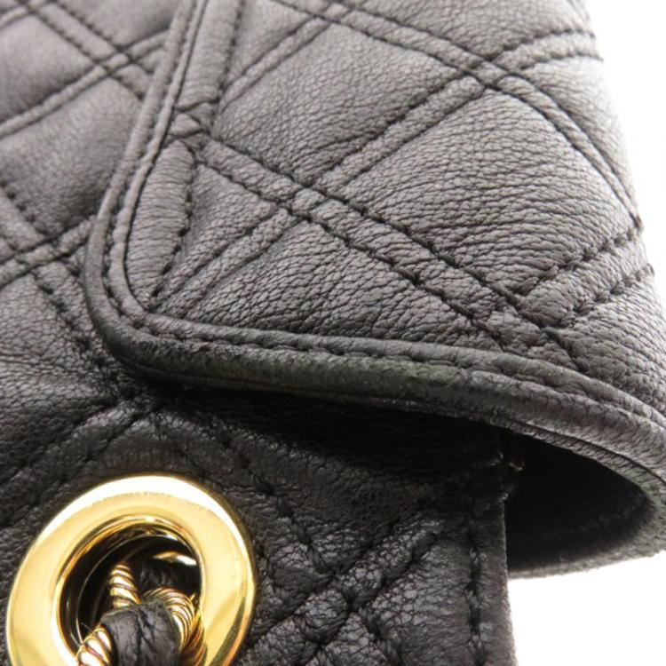 مملوكة مسبقًا Marc Jacobs Black Quilted Leather Large Baroque Shoulder Bag