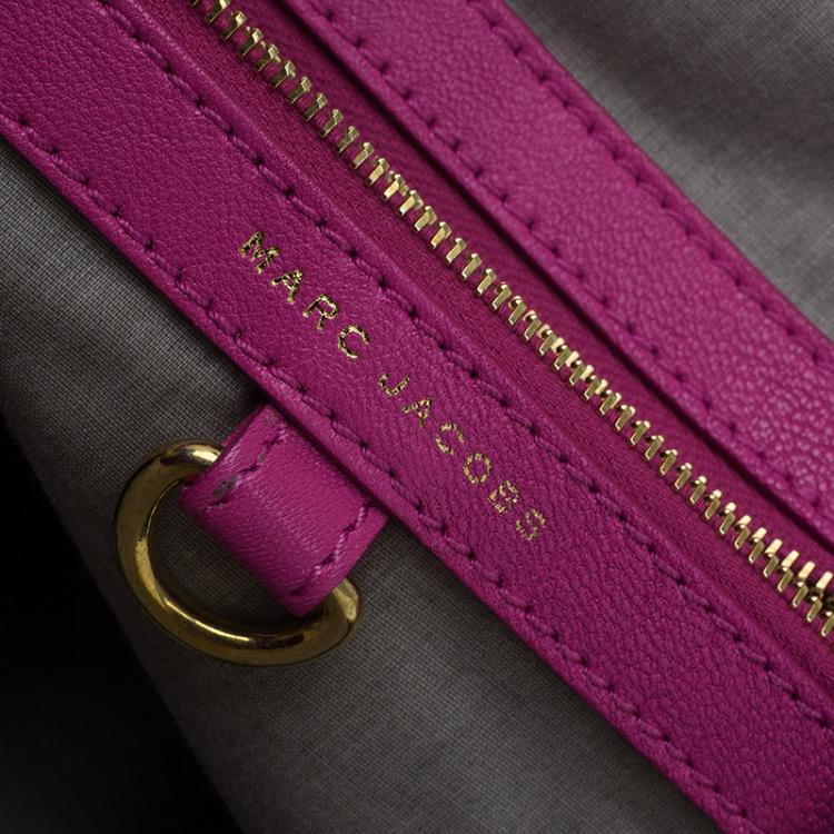 Pre Owned Marc Jacobs Pink Quilted Leather Stam Satchel