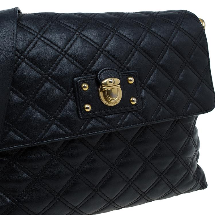 Pre Owned Marc Jacobs Black Quilted Leather The XL Shoulder Bag