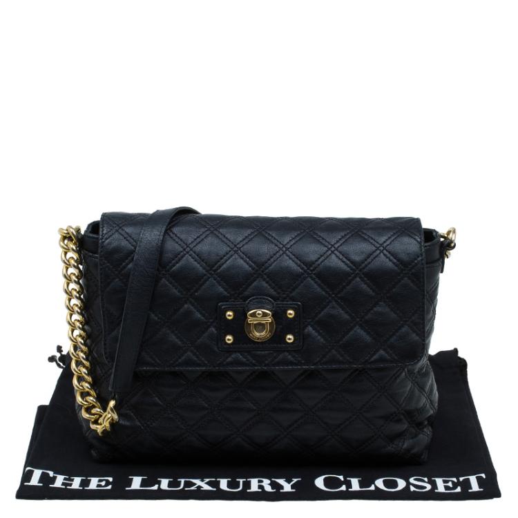 Pre Owned Marc Jacobs Black Quilted Leather The XL Shoulder Bag