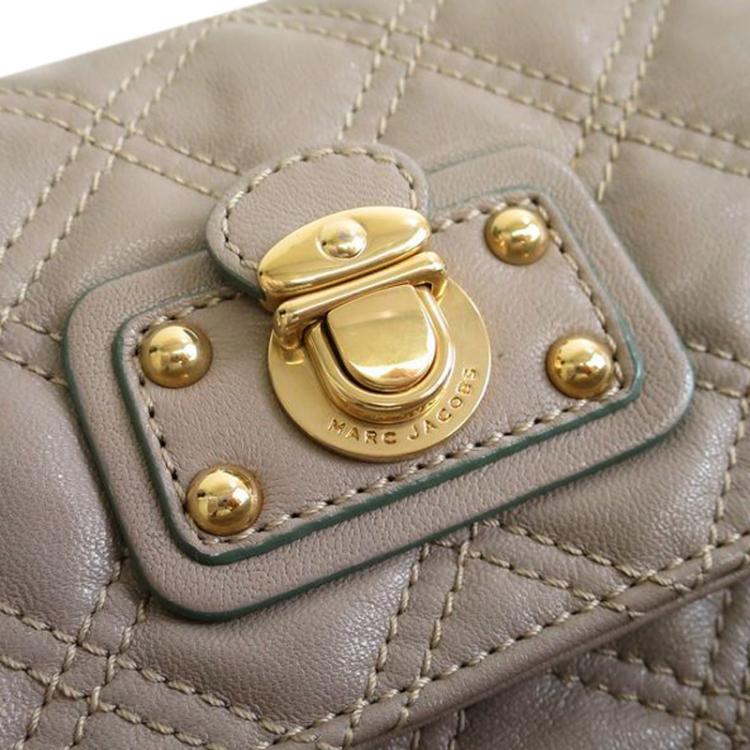 مملوكة مسبقًا Marc Jacobs Grey Leather Baroque Large Single Shoulder Bag