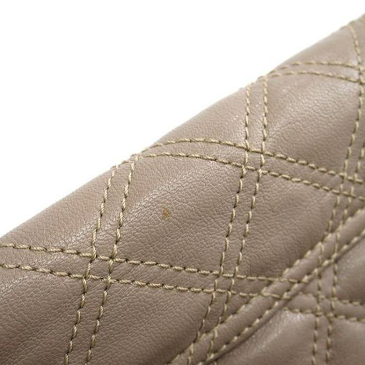 مملوكة مسبقًا Marc Jacobs Grey Leather Baroque Large Single Shoulder Bag