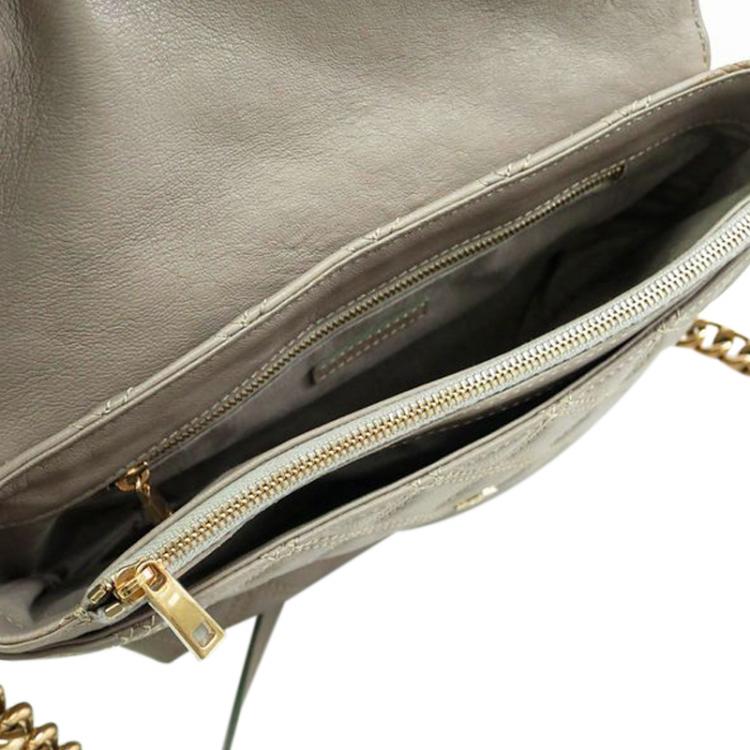 مملوكة مسبقًا Marc Jacobs Grey Leather Baroque Large Single Shoulder Bag