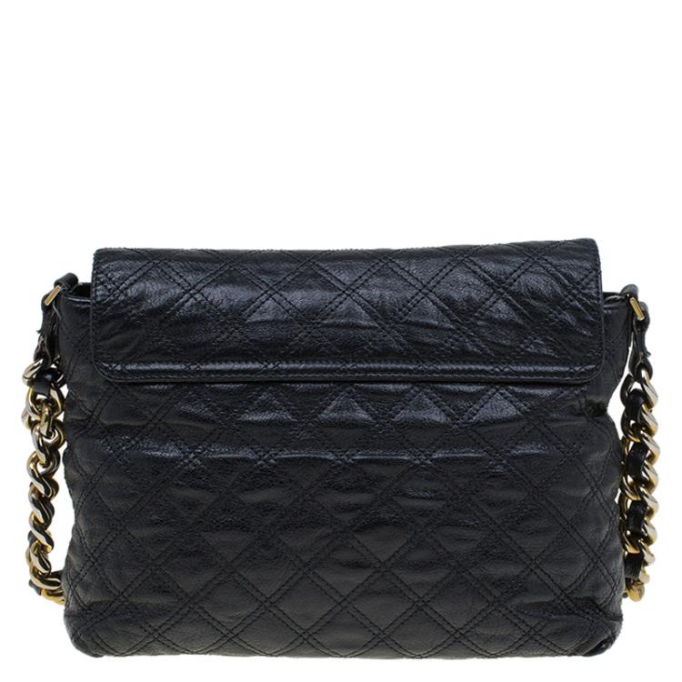 Pre Owned Marc Jacobs Black Quilted Leather The XL Shoulder Bag