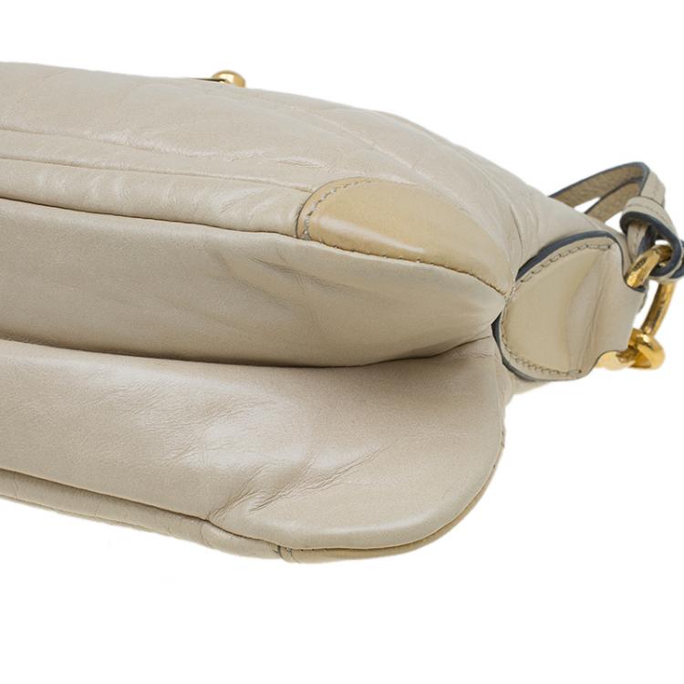 Pre Owned Marc Jacobs Beige Leather Mariah Shoulder Bag