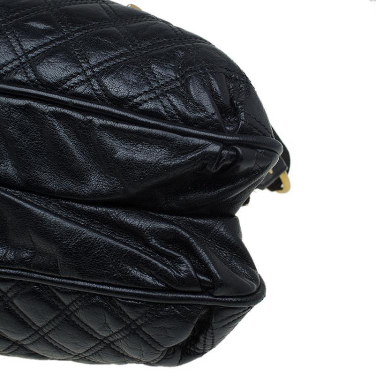 Pre Owned Marc Jacobs Black Quilted Leather Cecilia Satchel