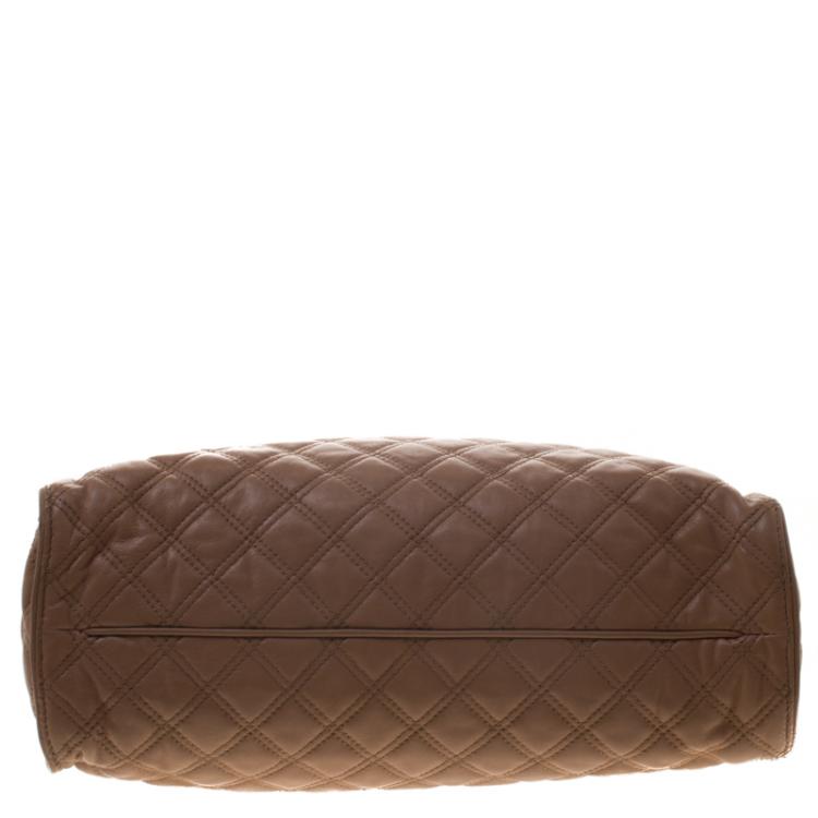 Pre Owned Marc Jacobs Beige Quilted Leather Juliette Chain Handle Tote