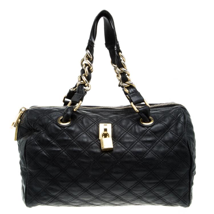 Pre Owned Marc Jacobs Black Quilted Leather Shoulder Bag