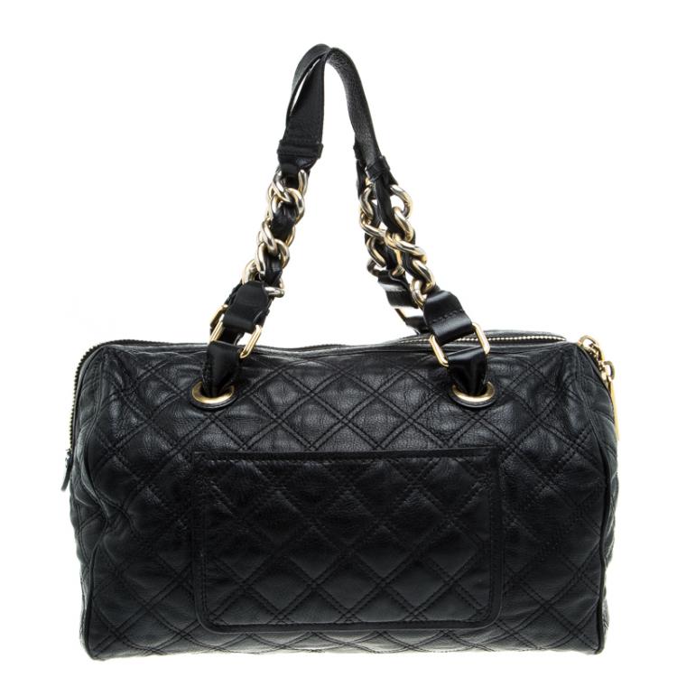 Pre Owned Marc Jacobs Black Quilted Leather Shoulder Bag