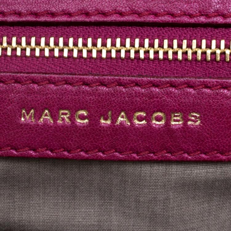 Pre Owned Marc Jacobs Burgundy Leather Mini Stam Shoulder Bag