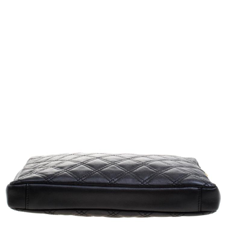 Pre Owned Marc Jacobs Black Quilted Leather Clutch