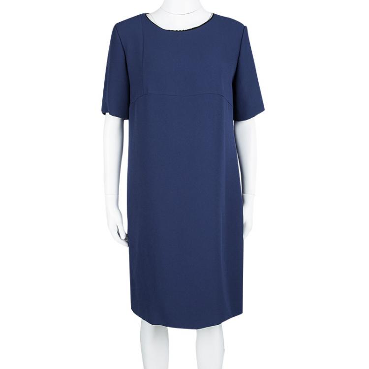 Pre Owned Marni Blue Short Sleeve Shift Dress M
