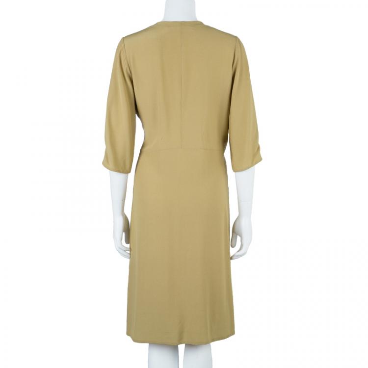 Pre Owned Marni Nude Silk Dress M